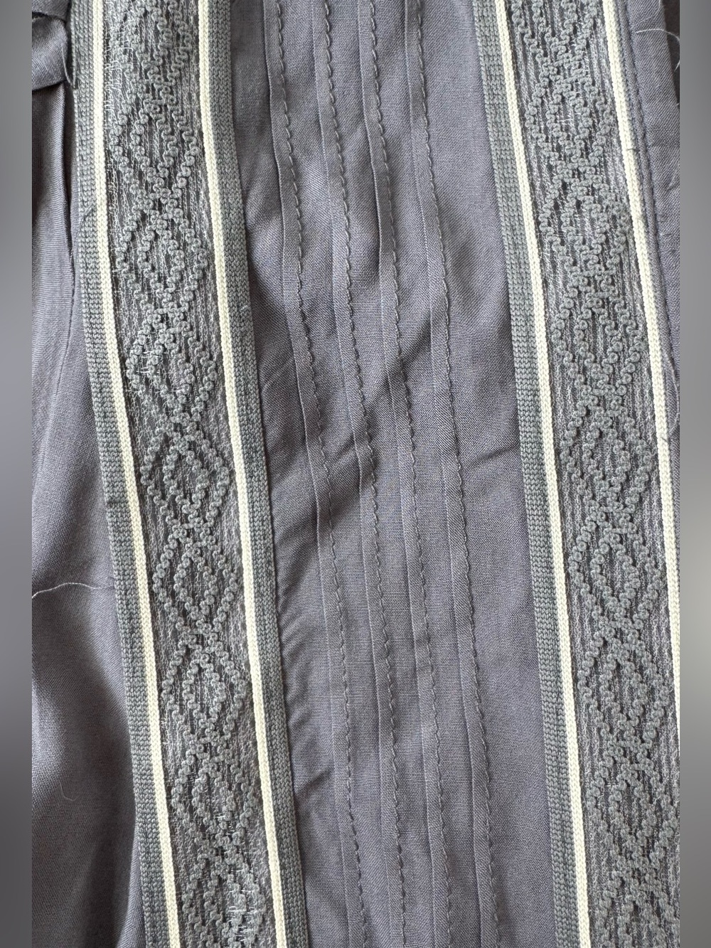 Baltic Born Amelia Boho Peasant Cottagecore Maxi Dress Gray Sz M - Picture 6 of 13